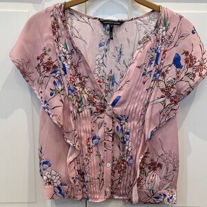 Marissa Webb Pink Floral Blouse
